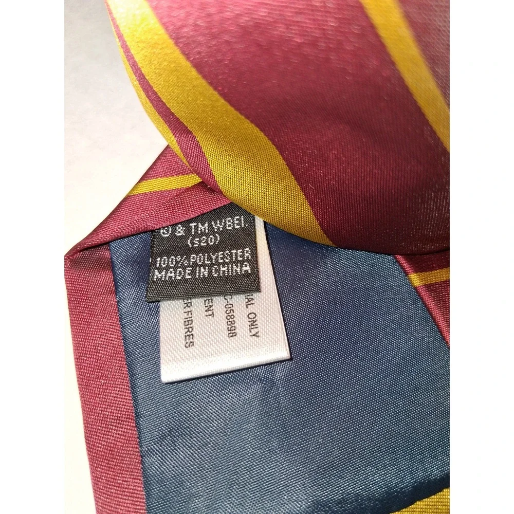 Harry Potter Gryffindor House Necktie‎ Red Gold Striped Crest Tie Men's